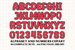Christmas Alphabet png clipart, christmas letters doodle Product Image 2