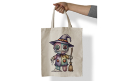 Witch Hat Stitched Doll Broom Halloween Voodoo PNG Product Image 7