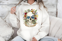 Still Thriving PNG Floral Skull Gothic Botanical Sublimation Product Image 7