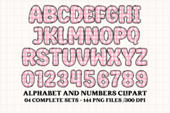 Valentine Alphabet Clip Art, valentines day letters doodle Product Image 2