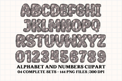 Love Story Alphabet &amp; Numbers Clipart - PNG 300 DPI Product Image 2