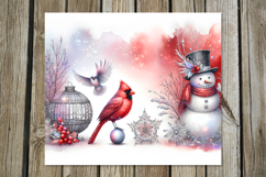 Cute Xmas snowman | Skinny tumbler sublimation design P2 Product Image 4