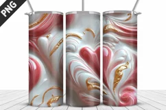 Valentines Love Skinny Tumbler PNG Wrap| Valentines Tumbler Product Image 5
