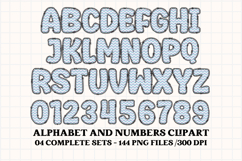Easter Day Alphabet png clipart, easter day letters doodle Product Image 2