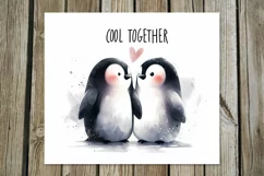 Valentine animals | cute penguin Skinny tumbler sublimation Product Image 4