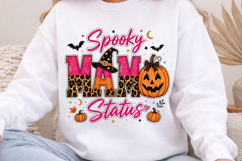Spooky Mama Status PNG, Pink Glitter Halloween Sublimation Product Image 7