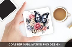4Th Of July Butterfly - Coaster Sublimation Design Product Image 1