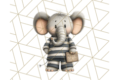 Cute Animals in Jail Clipart PNG, Funny Prisoner Critters Product Image 4