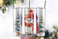 Christmas Snowman Tumbler Sublimation Designs Product Image 4