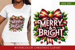 watercolor christmas clipart, christmas Bundle Product Image 6