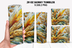 Flower Skinny Tumbler 20oz Wrap Design, Autumn Tumbler Wrap Product Image 1