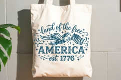 Land Of The Free USA 1776 Svg, 4th Of July Svg, Eagle Svg. Product Image 9
