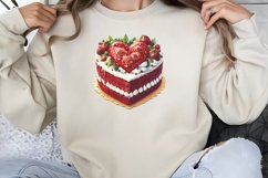 Valentine cake Dessert Clipart Bundle PNG Product Image 11