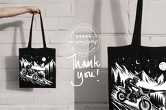 Night Adventure Trail Rider Silhouette Vector Product Image 6