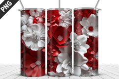 Flowers Tumbler Wrap | Sublimation Design | Tumbler PNG Product Image 1