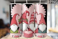 Valentine&#039;s Day Gnome Tumbler Wrap - High Quality 300 Dpi Product Image 1