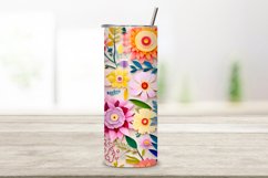3D Whimsical Floral Tumbler Wrap | 20 oz Skinny Tumbler Wrap Product Image 2
