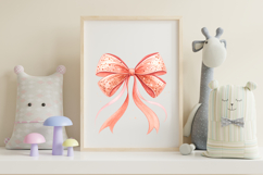 Rose Gold Glitter Coquette Bow Clipart Product Image 7