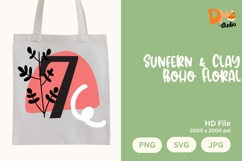 Sunfern &amp; Clay Boho Floral Monogram Product Image 1