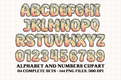 Fall Autumn Alphabet png clipart, fall autumn letters doodle Product Image 2