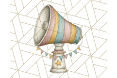 Vintage Carnival Animals Clipart PNG, Retro Circus Elements Product Image 4