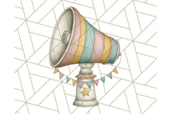 Vintage Carnival Animals Clipart PNG, Retro Circus Elements Product Image 4