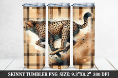 Tiger Skinny Tumbler 20oz Wrap Design, Animal Tumbler Wrap Product Image 1