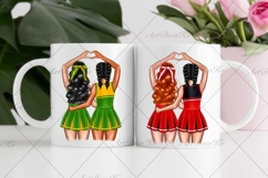Cheer Sisters Clipart, Cheerleaders DIY Clipart Product Image 8