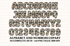Halloween Alphabet png clipart, halloween letters doodle Product Image 2