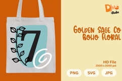 Golden Sage Co Boho Floral Monogram Product Image 1