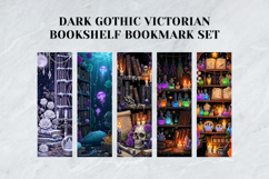 Dark Gothic Victorian Bookshelf Bookmark Set,Antique Library Product Image 8