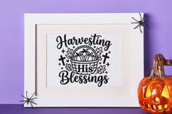 Harvesting His Blessings Svg, Christian Thanksgiving Svg. Product Image 9
