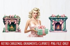 Retro Christmas Ornaments Clipart Product Image 1