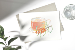 Sea Buckthorn Watercolor Clipart Hand Drawn Berries Product Image 8