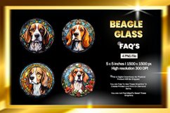 Beagle Dog Stained Glass - 04 Variations Product Image 1