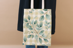 Eucalyptus Toile Digital Paper Pack, Vintage Floral Toile Product Image 8