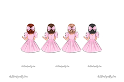Mother daughters clipart, mom 4 girls clipart, mom clipart Product Image 7