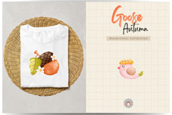 Goose Autumn Watercolor Clipart Sublimation Bundle Product Image 8