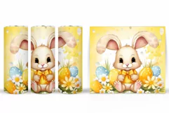 Cute Bunny Tumbler Wrap. Easter Tumbler Design Product Image 2