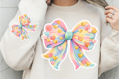 Faux Yarn Easter Bow PNG, Latch Hook Easter Bow PNG, Bow PNG Product Image 4