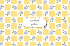 Yellow Tile Floral Seamless Pattern for Fabric Design Product Image 1