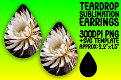 Bright Teardrop Earrings Design for DIY , Flowers Product Image 1