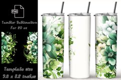 Own Name Flowers Watercolor Bundle 20oz Skinny Tumbler Wrap Product Image 9