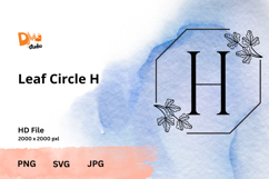 Leaf Circle Monogram - Elegant Botanical Letter JPG|PNG|SVG Product Image 1