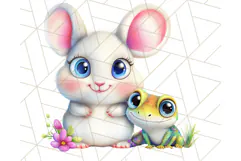 Cute Animal Friends Clipart PNG, Bright Spring Animal Duos Product Image 4