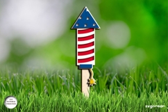 USA Fireworks Garden Stake Laser Cut | Glowforge | SVG Product Image 1