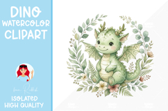 11 Cute Baby Dragon Watercolor Cliparts Set Product Image 11