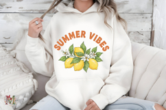 Summer Vibes PNG, Retro Lemon Floral Sublimation Design Product Image 7
