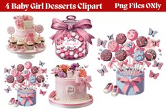 Baby Girl Desserts Clipart PNG Product Image 1