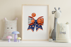 Basketball Mom Coquette Bow Clipart, basketball mom bow Product Image 7